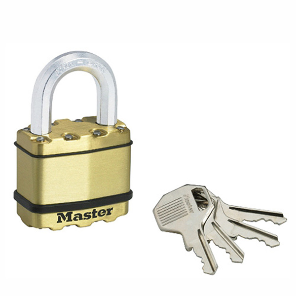 PADLOCK LAM BRASS 50MM M/LOCK