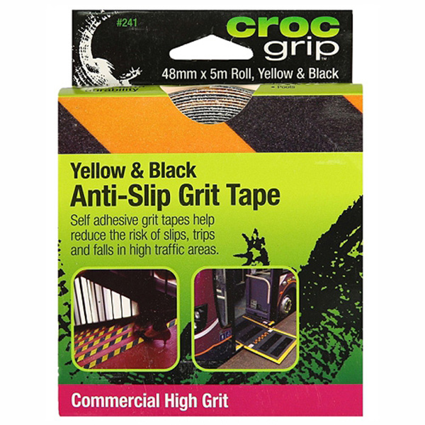 ANTI SLIP TAPE 48X5M BK/YEL CROC