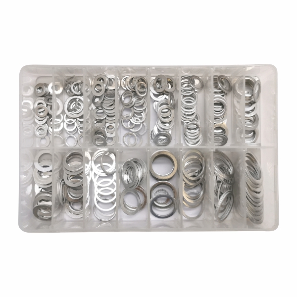 ASSORTED ALUM WASHERS 295PCS