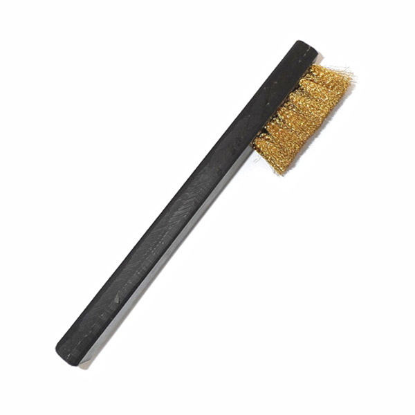 BRASS SUEDE CRIMPED SHOE BRUSH