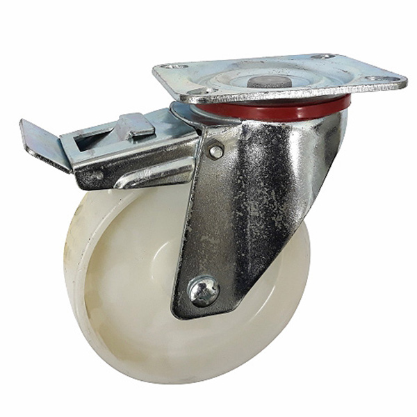 125MM SWI NYL CASTOR C/W BR