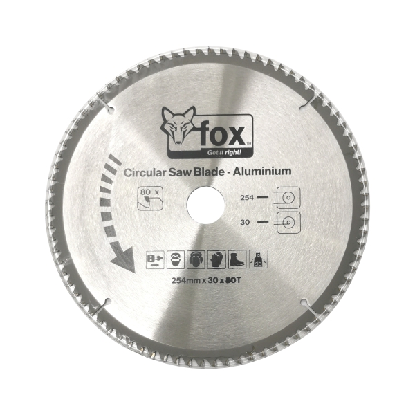 CIR SAW BLADE ALU 254X30X80T FOX