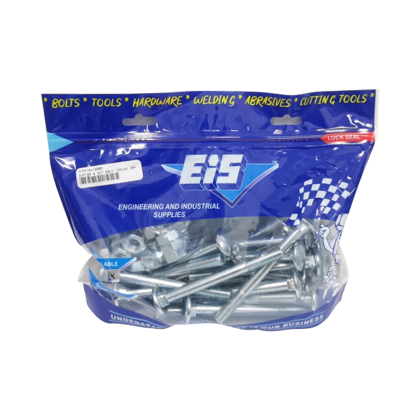 CUP SQ BOLT A2 S/ST 6X30 2PC