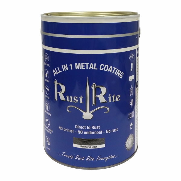 RUSTRITE HAMMERED BLACK 5LTR