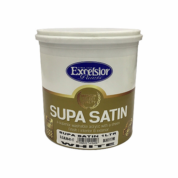 EXCELSIOR SATIN ACRYLIC WH 1LT