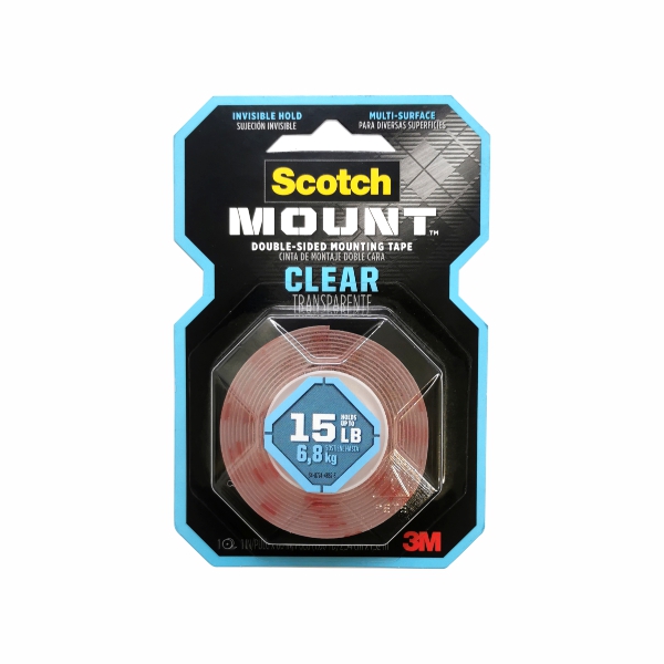 D/SIDED TAPE 2.5 X 1.5M CLEAR 3M