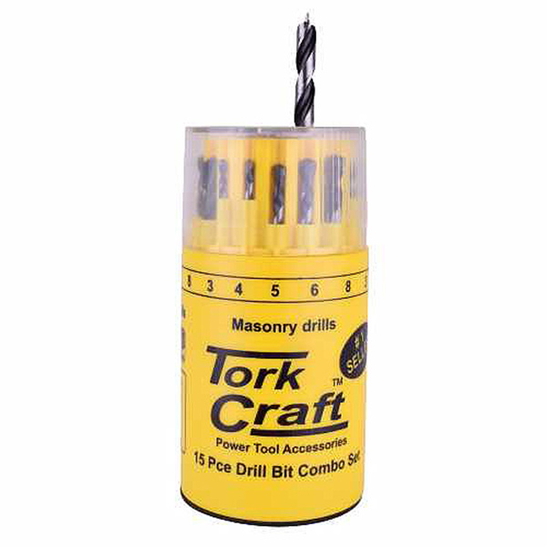 DRILL SET ASST 15PC TORK CRAFT