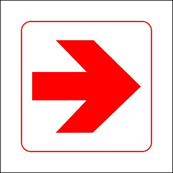 SIGN 290X290 FIRE EXT ARROW