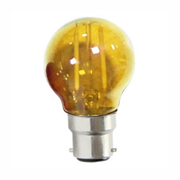 GLOBE FILA LED 2W B22 YEL RADIANT