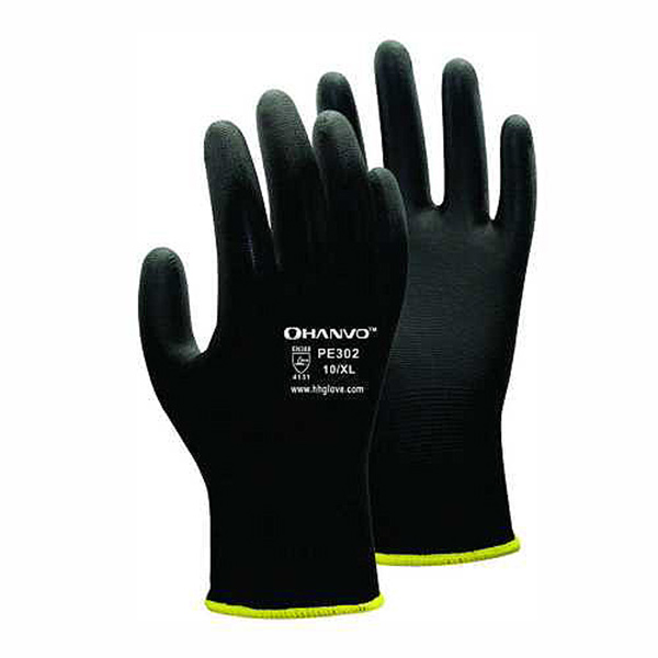 GLOVE PU BL GEN PUR SZ09 HANVO