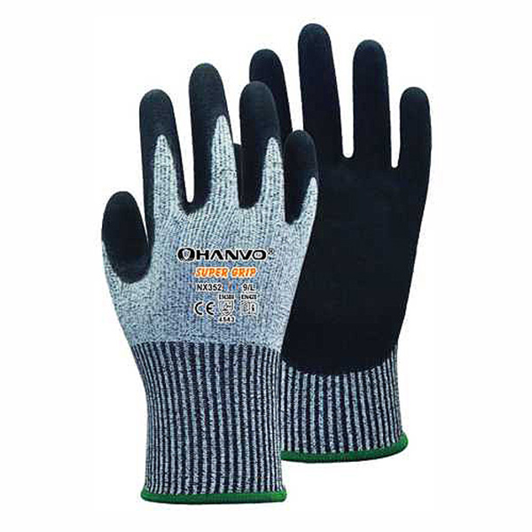 GLOVE S/GR CUT5 NITRILE S9 HANVO
