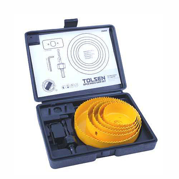 HOLESAW KIT C/ST 8PC 64-127 TOLSEN
