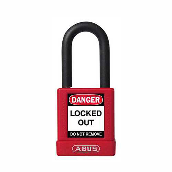 PADLOCK SAFETY 40MM RED ABUS