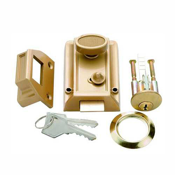 NIGHT LATCH BR CYLINDER UNION