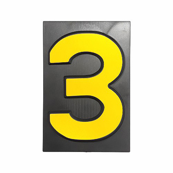 PLASTIC NUMBER LGE NO: 3
