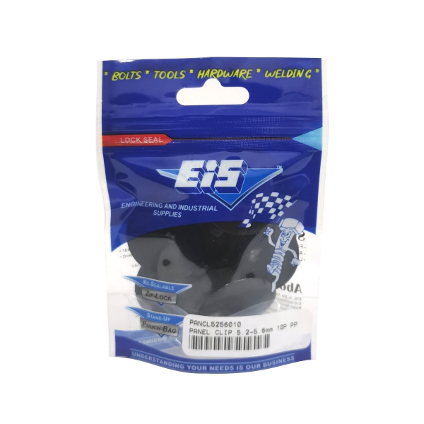 PANEL CLIP 5.2-5.6mm 10P PP