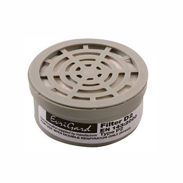 RESP FILT SOL&LIQ D2 RED 2PC EVRIGARD