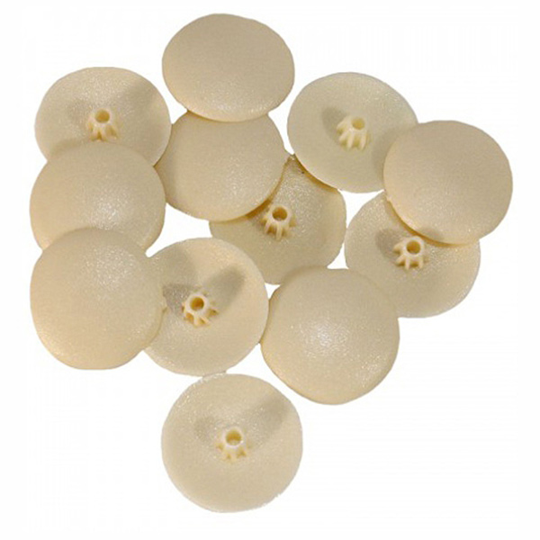 SCREW CAP 12mm CREAM 50PC
