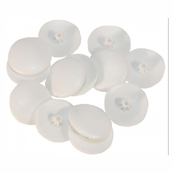SCREW CAP 12mm WHITE 50PC