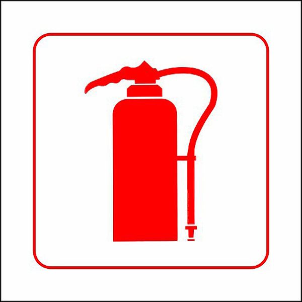 SIGN 150X150 PLA FIRE EXTING