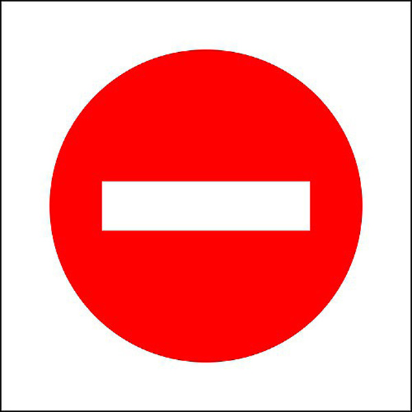 SIGN 150X150 PLA GS13 NO ENT