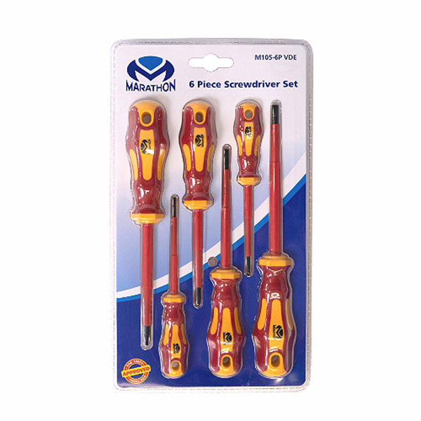 S/DRIVER SET 6PC VDE MARATHON