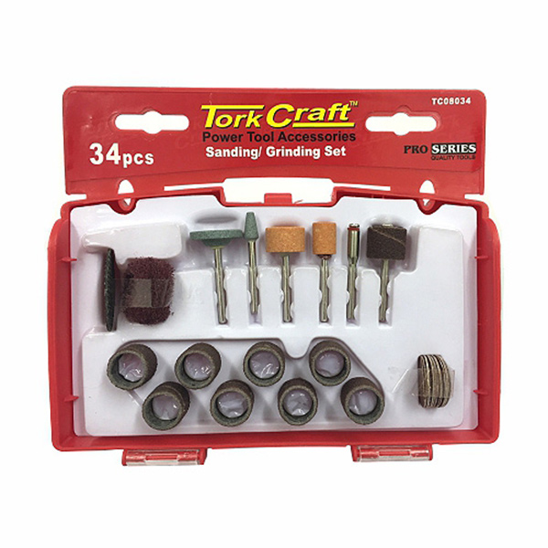 ROTARY TOOL ACC KIT 34P SAND/GRI