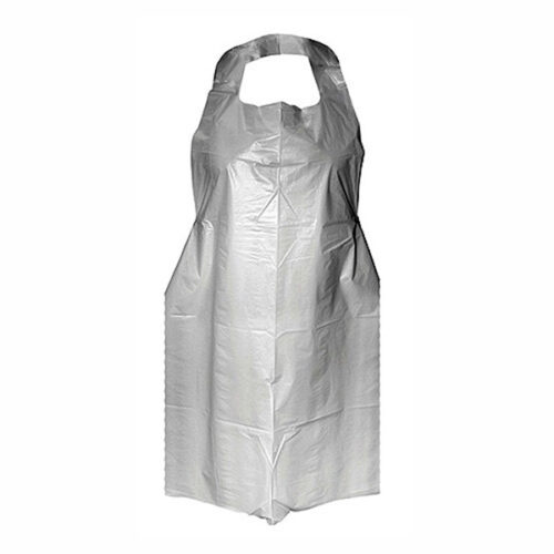 APRON PLASTIC WHITE 100PCE