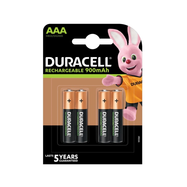 BATTERY RE-CH AAA 4P DURACELL