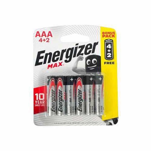 BATTERY AAA 6PC ENERGIZER
