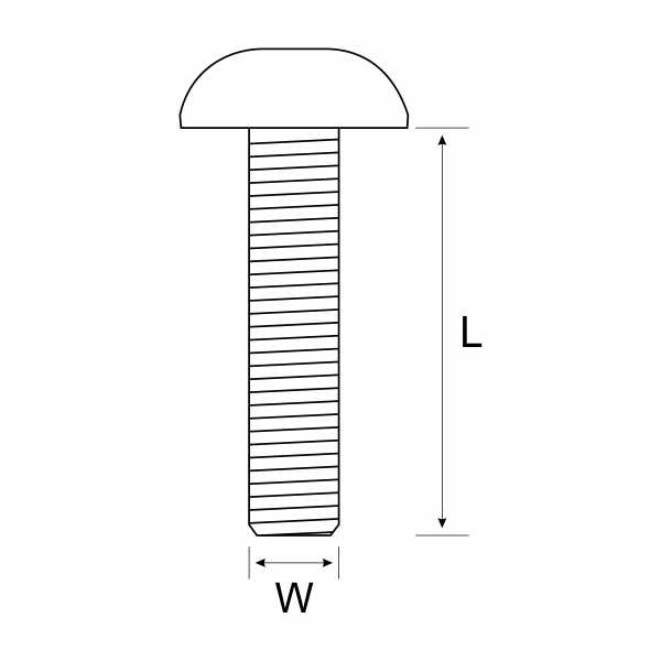 BUTTON HEAD CAP BSW 1/4 X 3/4