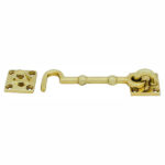 HOOK CABIN 75MM BRASS PLATED