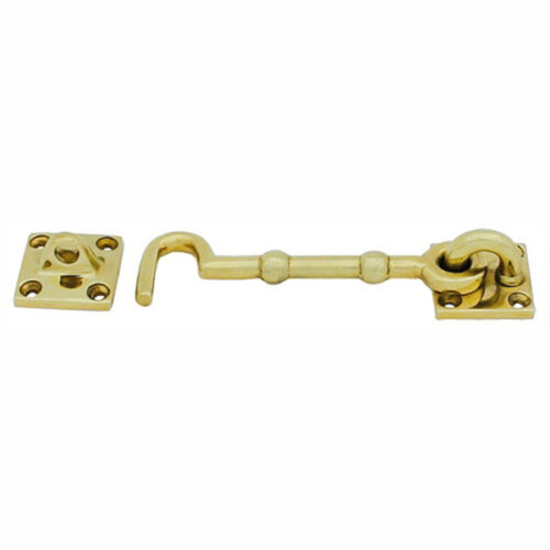 HOOK CABIN 75MM BRASS PLATED