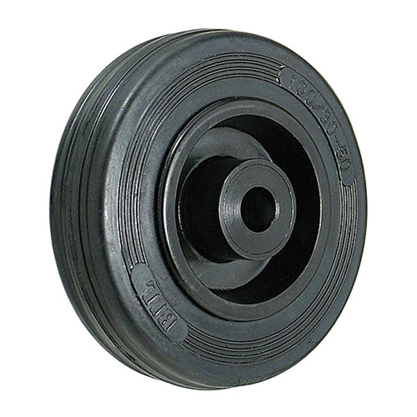 RUBBER WHEEL NYLON CENTRE 200MM