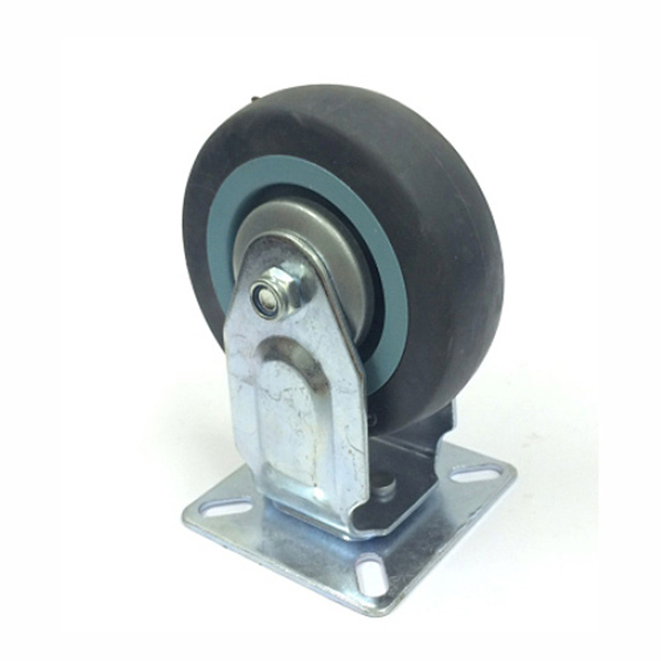 160MM FIXED RUBBER CASTOR