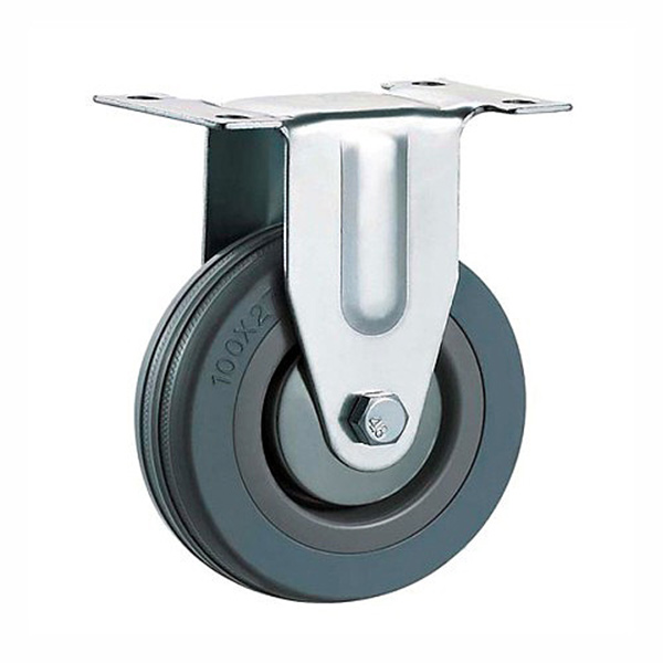 200MM FIXED RUBBER CASTOR