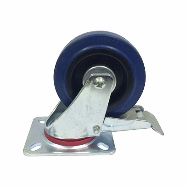 100MM SWI RUB CASTOR C/W BRAKE
