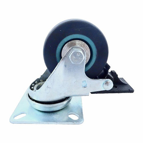 50MM SWI RUB CASTOR C/W BRAKE