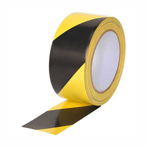 CHEVRON TAPE BLACK/YEL 75X500MT