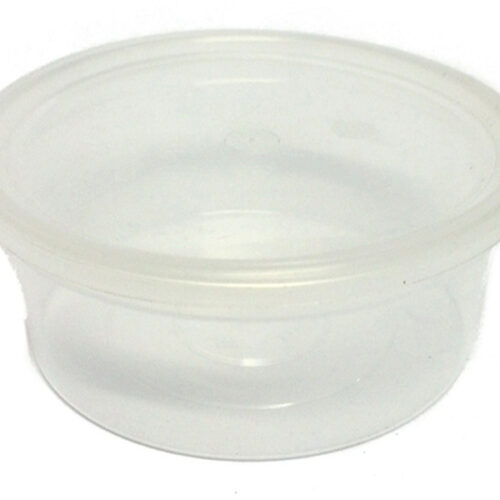 PLASTIC CONTAINER 125MM WITH CLIP LID