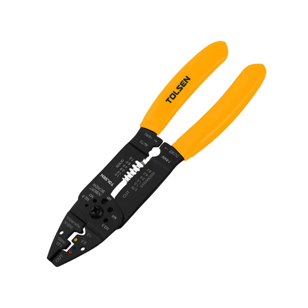 CRIMP & STRIP PLIER 215MM TOLSEN