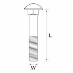 CUP SQUARE & NUT GALV 10 X 40