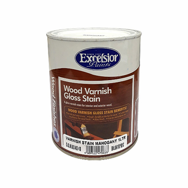 VARNISH WOOD MAHOG 1LT EXCELSIOR