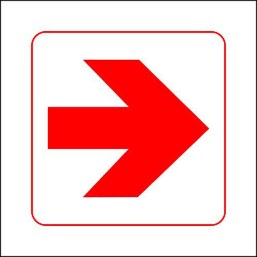 SIGN 290X290 FIRE EXT ARROW