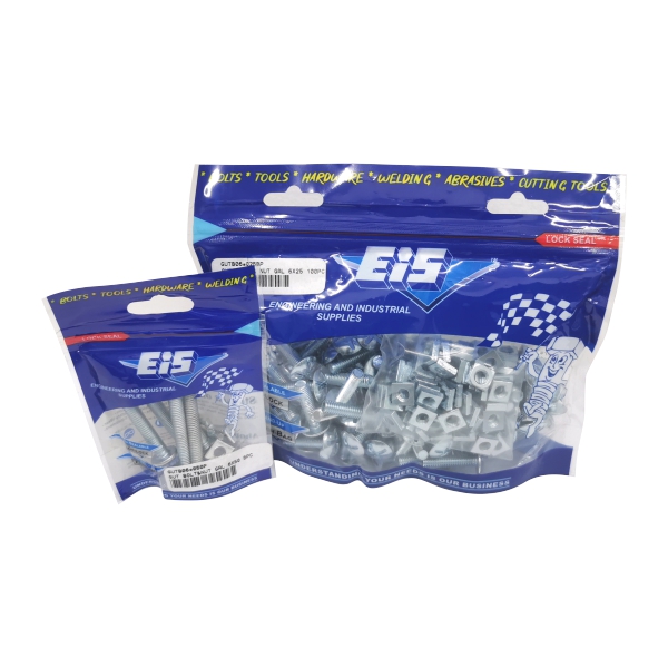 GUTTER BOLT & NUT GAL 6X60 100PC