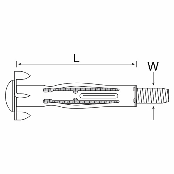 HOLLOW WALL ANCHORS 6X45 HWA0610