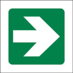 SIGN 290X290 GRN INFO ARROW