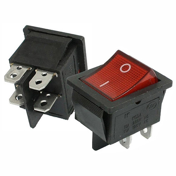 INV SWITCH RED ON/OFF 24V M/W