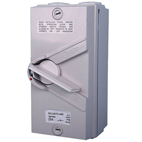 ISOLATOR W/PROOF 2PH 32/35A IP65