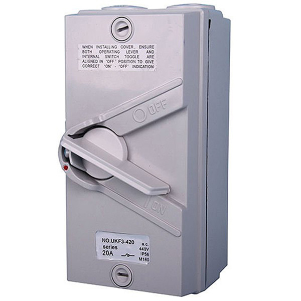 ISOLATOR W/PROOF 2PH 32/35A IP65